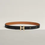 H Infini belt buckle & Hermès sur Mer reversible leather strap 24 mm